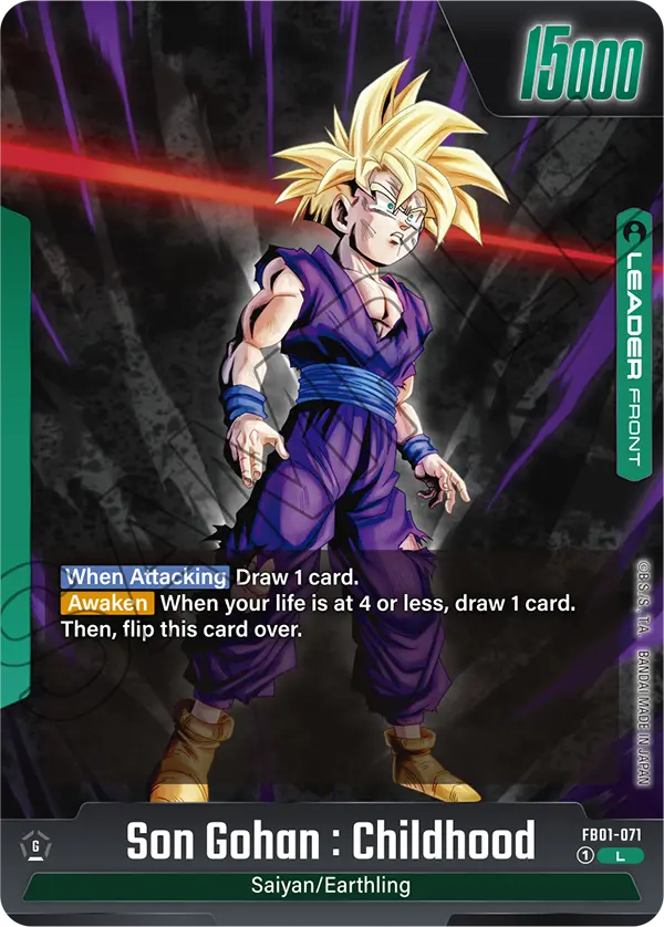 Carta de líder Son Gohan Childhood FB01-071