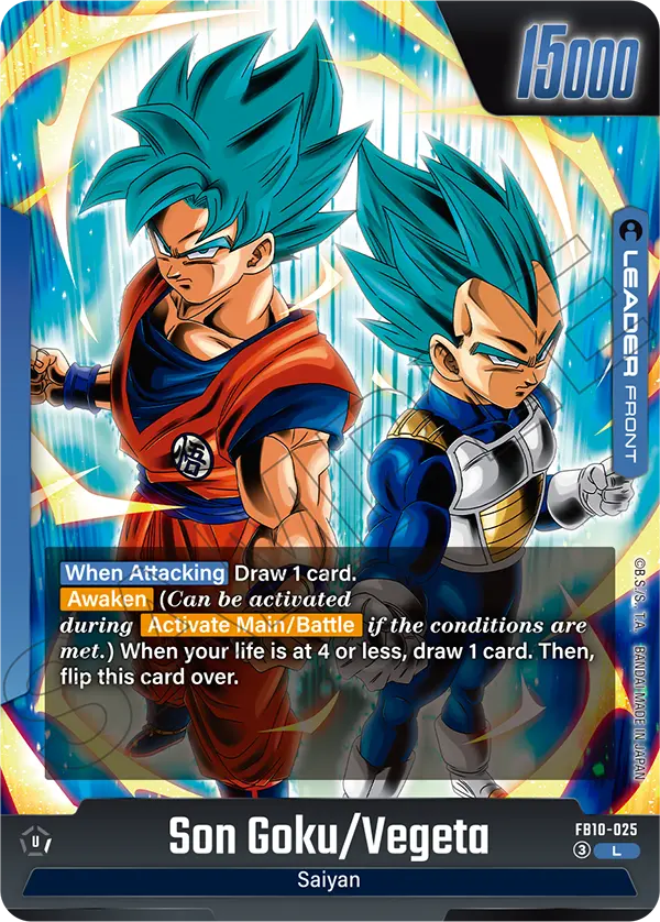 Carta de líder Son Goku/Vegeta FB10-025