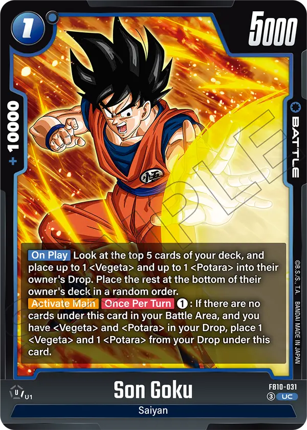 Son Goku, Drop Preparation
