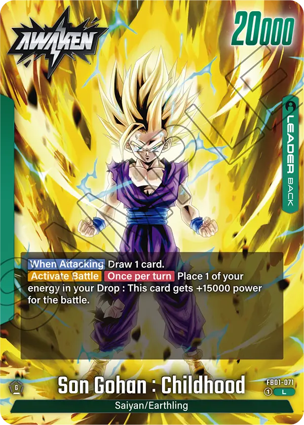 Son Gohan : Childhood FB01-071, cara Awaken del líder verde