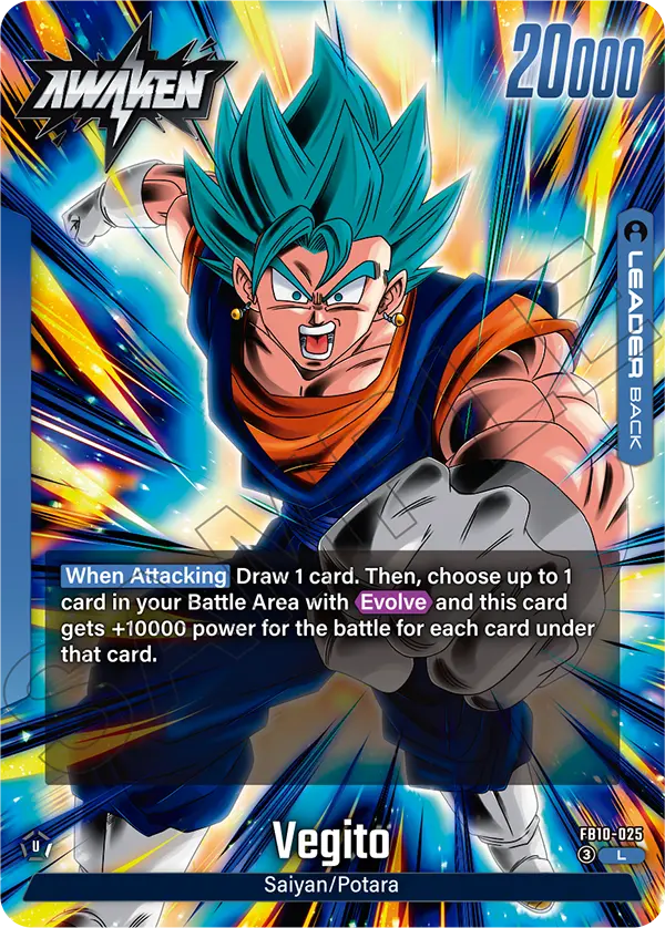 Vegito FB10-025, cara Awaken del líder azul